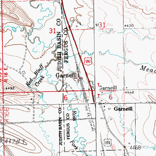 Topographic Map of 12N16E31DC__01 Well, MT