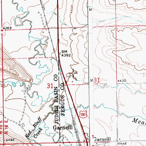 Topographic Map of 12N16E31AC__01 Well, MT