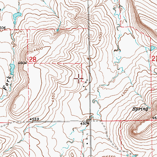 Topographic Map of 12N15E28DA__01 Well, MT
