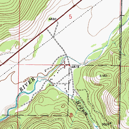 Topographic Map of 14N07W05CDD_02 Well, MT