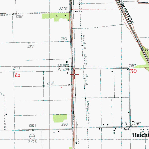 Topographic Map of Ditch Number 30, AR
