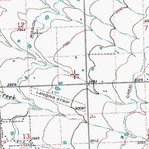 Topographic Map of 18N20W12DDD_01 Well, MT