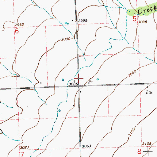 Topographic Map of 18N19W05CCC_01 Well, MT