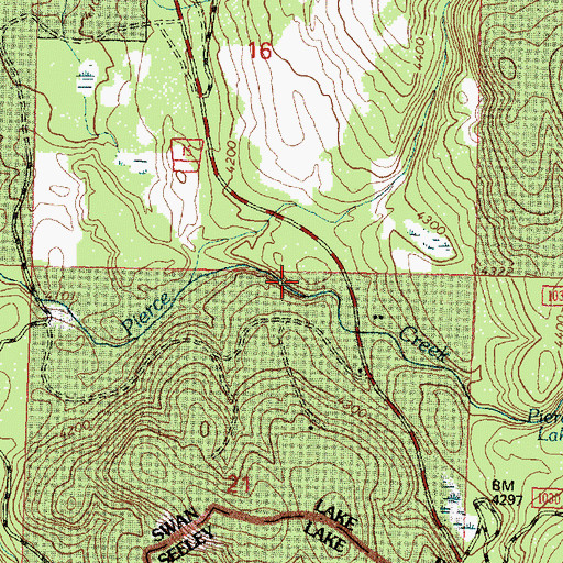 Topographic Map of 19N16W21ABAB01 Well, MT