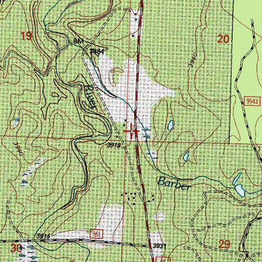 Topographic Map of 20N16W20CCCB01 Well, MT