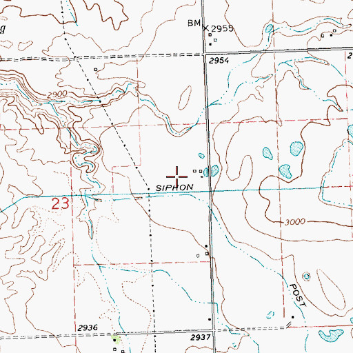 Topographic Map of 20N21W23ADD_02 Well, MT