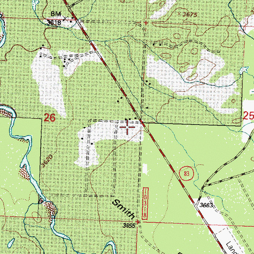 Topographic Map of 21N17W26DAAA01 Well, MT