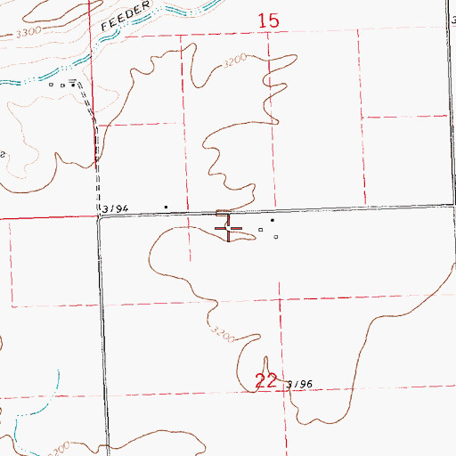 Topographic Map of 22N20W22BAA_01 Well, MT