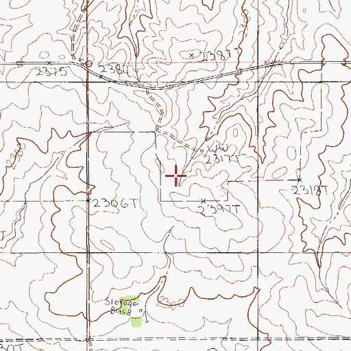 Topographic Map of 25N55E03BD__01 Well, MT