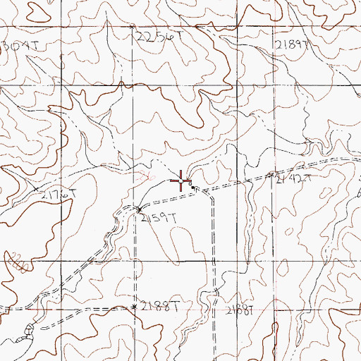 Topographic Map of 26N55E26DBAA01 Well, MT