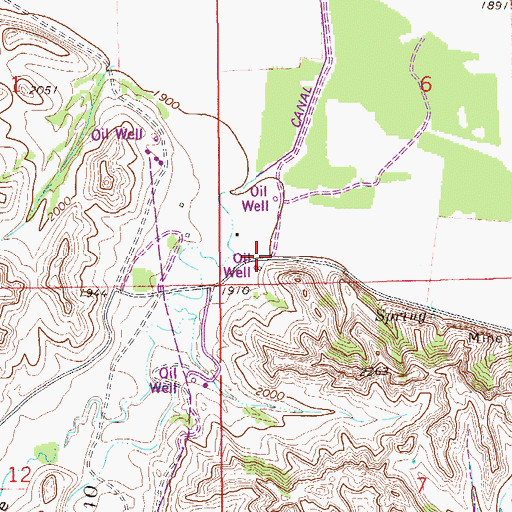 Topographic Map of 26N58E06CC__01 Well, MT