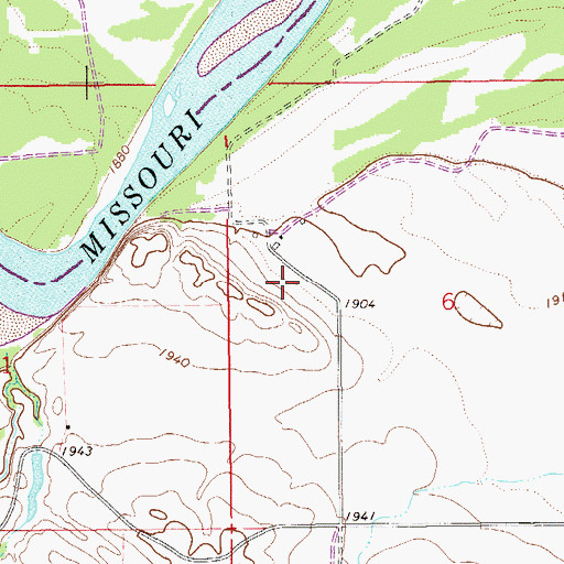 Topographic Map of 26N59E06BC__01 Well, MT
