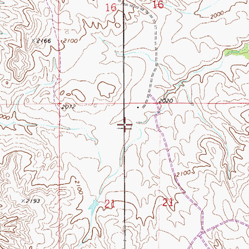 Topographic Map of 27N55E21BA__01 Well, MT
