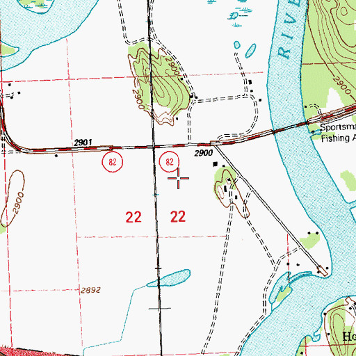 Topographic Map of 27N20W22AC__01 Well, MT