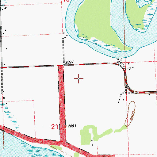 Topographic Map of 27N20W21AB__01 Well, MT