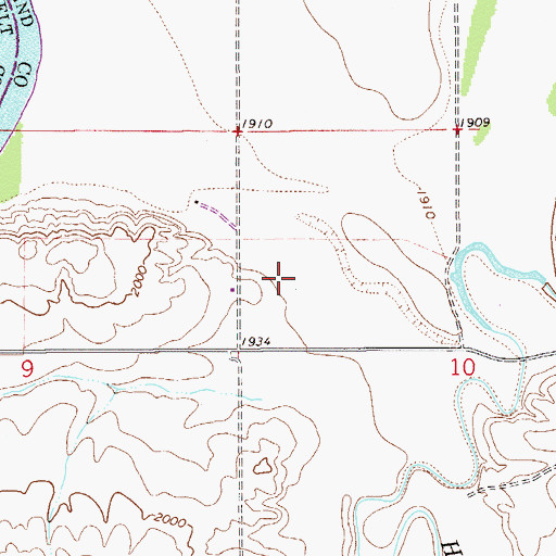 Topographic Map of 27N55E10BC__01 Well, MT
