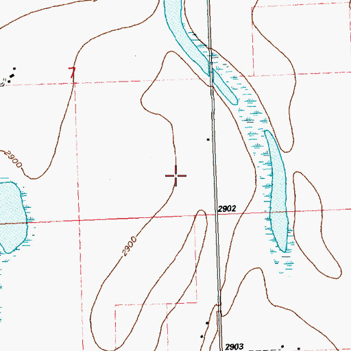Topographic Map of 27N20W07DD__01 Well, MT