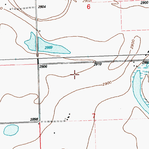 Topographic Map of 27N20W07BA__01 Well, MT
