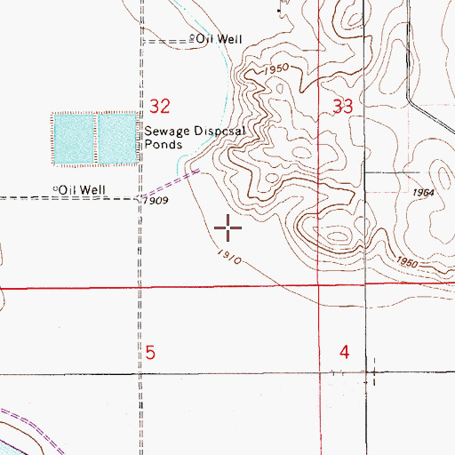 Topographic Map of 28N56E32DD__02 Well, MT
