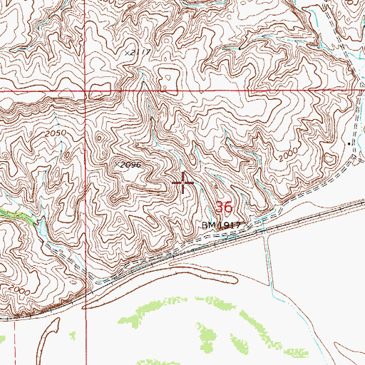 Topographic Map of 28N55E36BD__01 Well, MT