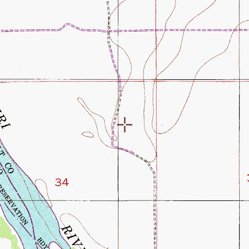 Topographic Map of 28N53E34AD__01 Well, MT