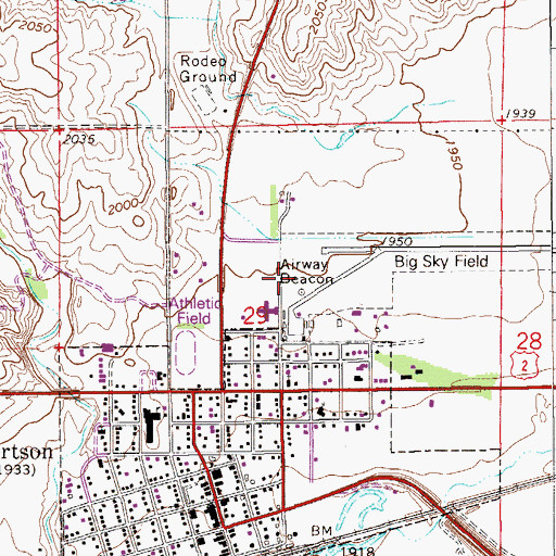 Topographic Map of 28N56E29AC__01 Well, MT