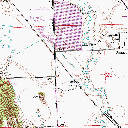 Topographic Map of 28N21W29BC__02 Well, MT