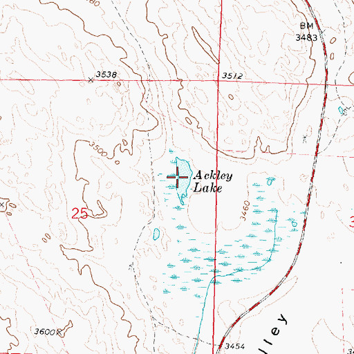 Topographic Map of Ackley Lake, NE
