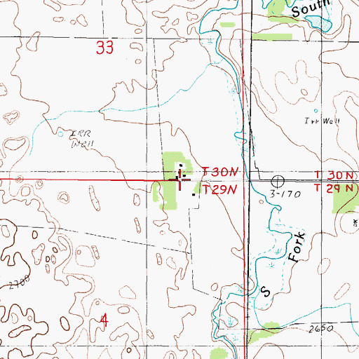 Topographic Map of Darwin Ranch, NE