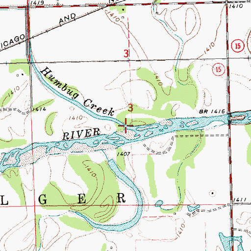 Topographic Map of Humbug Creek, NE