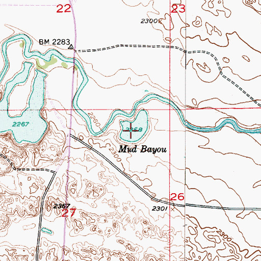 Topographic Map of Mud Bayou, NE