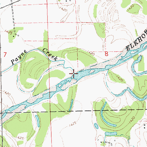 Topographic Map of Payne Creek, NE