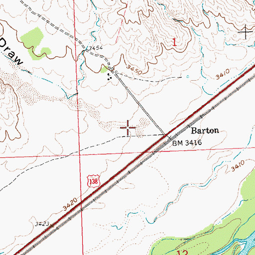 Topographic Map of Walrath Draw, NE