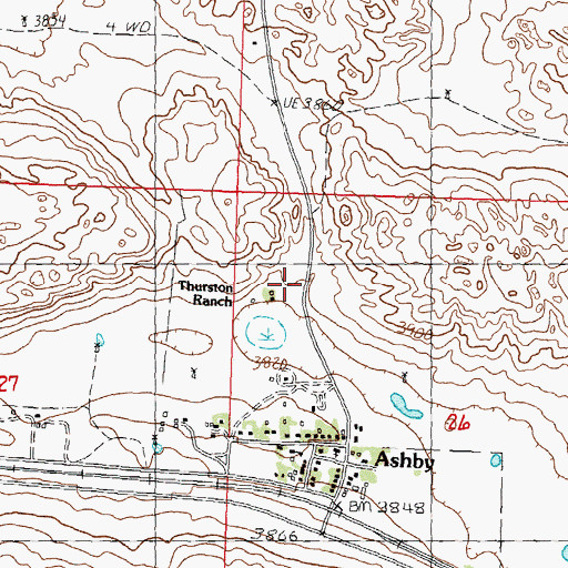 Topographic Map of Thurston Ranch, NE