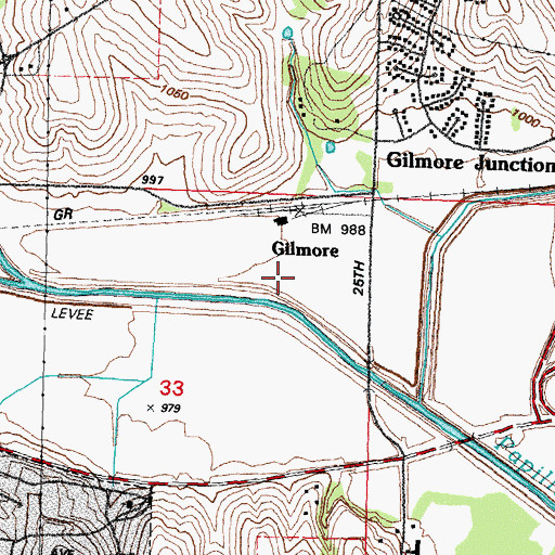 Topographic Map of Gilmore, NE