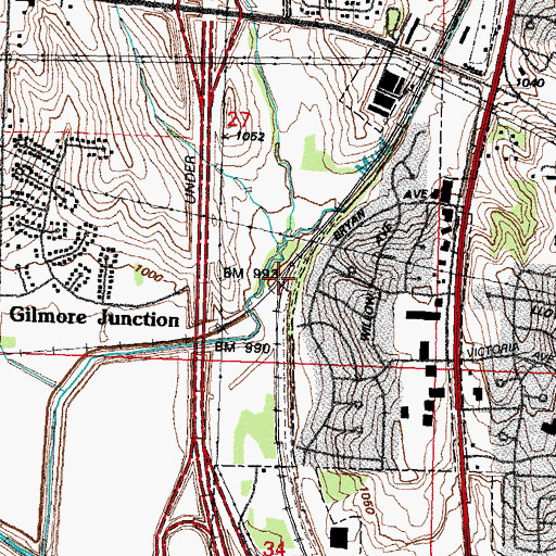Topographic Map of Gilmore Junction, NE