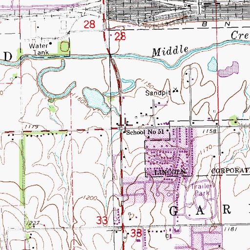 Topographic Map of School Number 51, NE