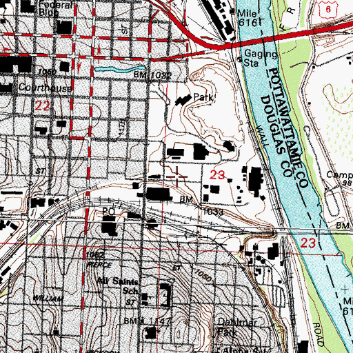 Topographic Map of Union Station, NE