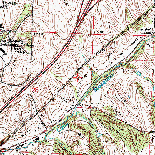 Topographic Map of KKAR-AM (Bellevue), IA