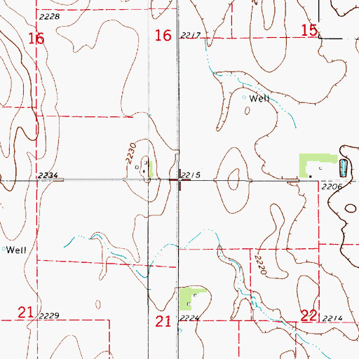 Topographic Map of Township of Lincoln, NE