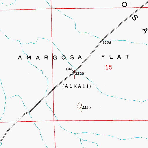Topographic Map of Amargosa Flat, NV