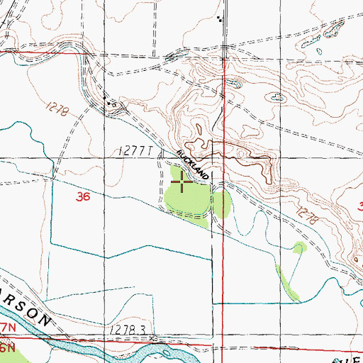 Topographic Map of Buckland Ditch, NV