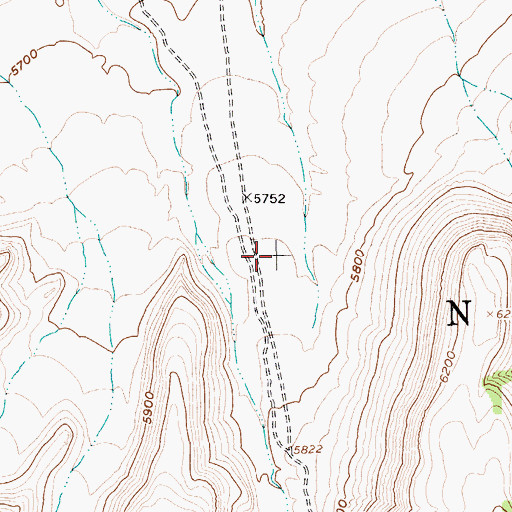Topographic Map of Kawich Canyon, NV