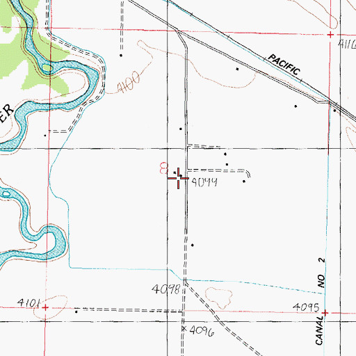 Topographic Map of Lateral Two-E, NV