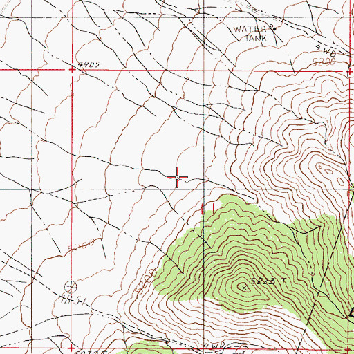 Topographic Map of Little Water Canyon, NV