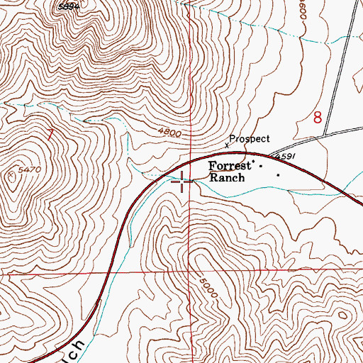 Topographic Map of Mule Gulch, AZ
