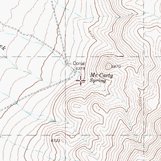 Topographic Map of McCarty Spring, NV