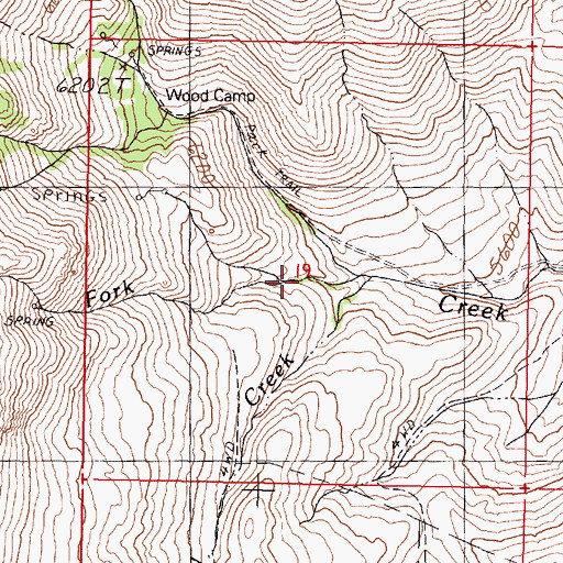 Topographic Map of South Fork Big Creek, NV