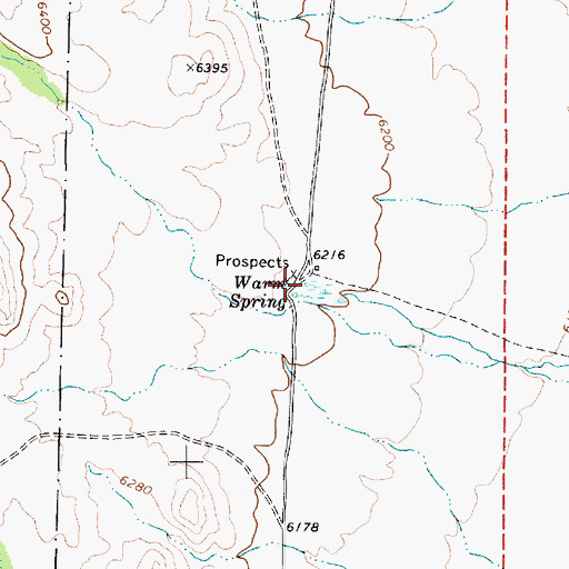 Topographic Map of Warm Spring, NV