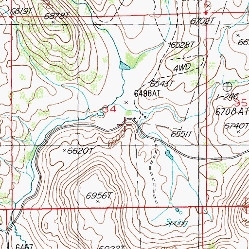 Topographic Map of P Elia Ranch, NV